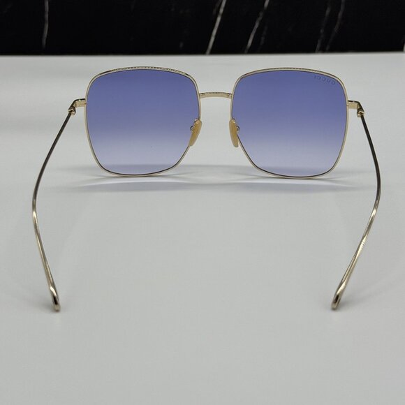 NEW GUCCI SUNGLASSES GG1031S 004 WITH EARRINGS GOLD BLUE WOMEN EYEWEAR GUCCI main image 4